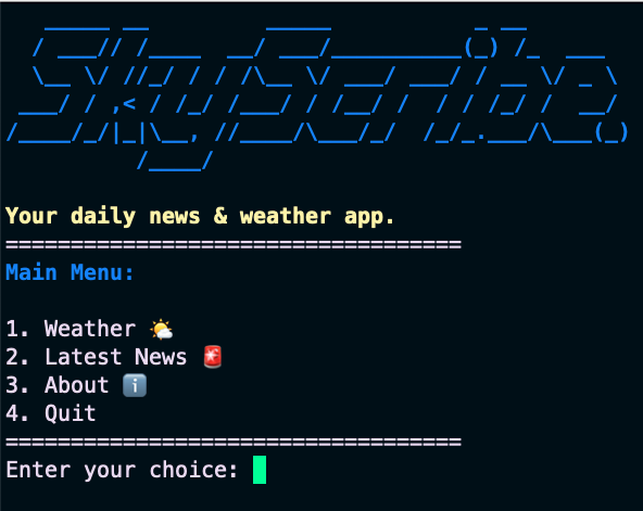 Terminal Application screenshot